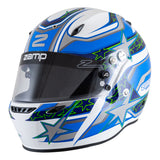 ZAMP ZR-72 Solid & Graphic Gloss White/Blue/Lt Blue / XX-Large