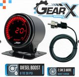 JRP Digital Diesel Boost Gauge Kit 0-30 OR 0-60 PSI 52mm 0-30PSI