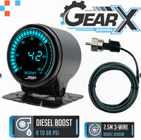 JRP Digital Diesel Boost Gauge Kit 0-30 OR 0-60 PSI 52mm 0-60PSI