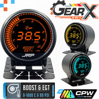 JRP Dual Digital Boost + EGT + Volts Gauge Kit 52mm EGT v2 - Stainless 3030 3mm
