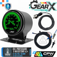 JRP 3in1 Digital Water Temp + Water Pressure & Low Coolant Gauge 52mm