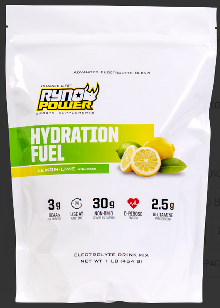 RYNO POWER HYDRATION FUEL ELECTROLYTE DRINK MIX Lemon Lime