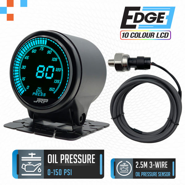 JRP Edge Digital Oil Pressure Gauge Kit 150 PSI 52mm