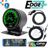 JRP Edge 3in1 Oil Pressure + Water Temp & Low Coolant Gauge 52mm