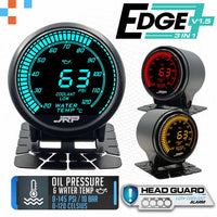 JRP Edge 3in1 Oil Pressure + Water Temp & Low Coolant Gauge 52mm