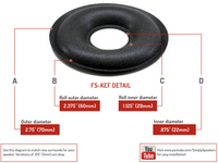 KEF Center Donut Foam 4-Pack Speaker Repair Kit, 102, 103, 104, 105, 107, FSK-KEF (4 PACK)