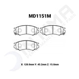 INTIMA SR FRONT BRAKE PADS – NISSAN PULSAR GTIR RNN14, PULSAR N15 SSS